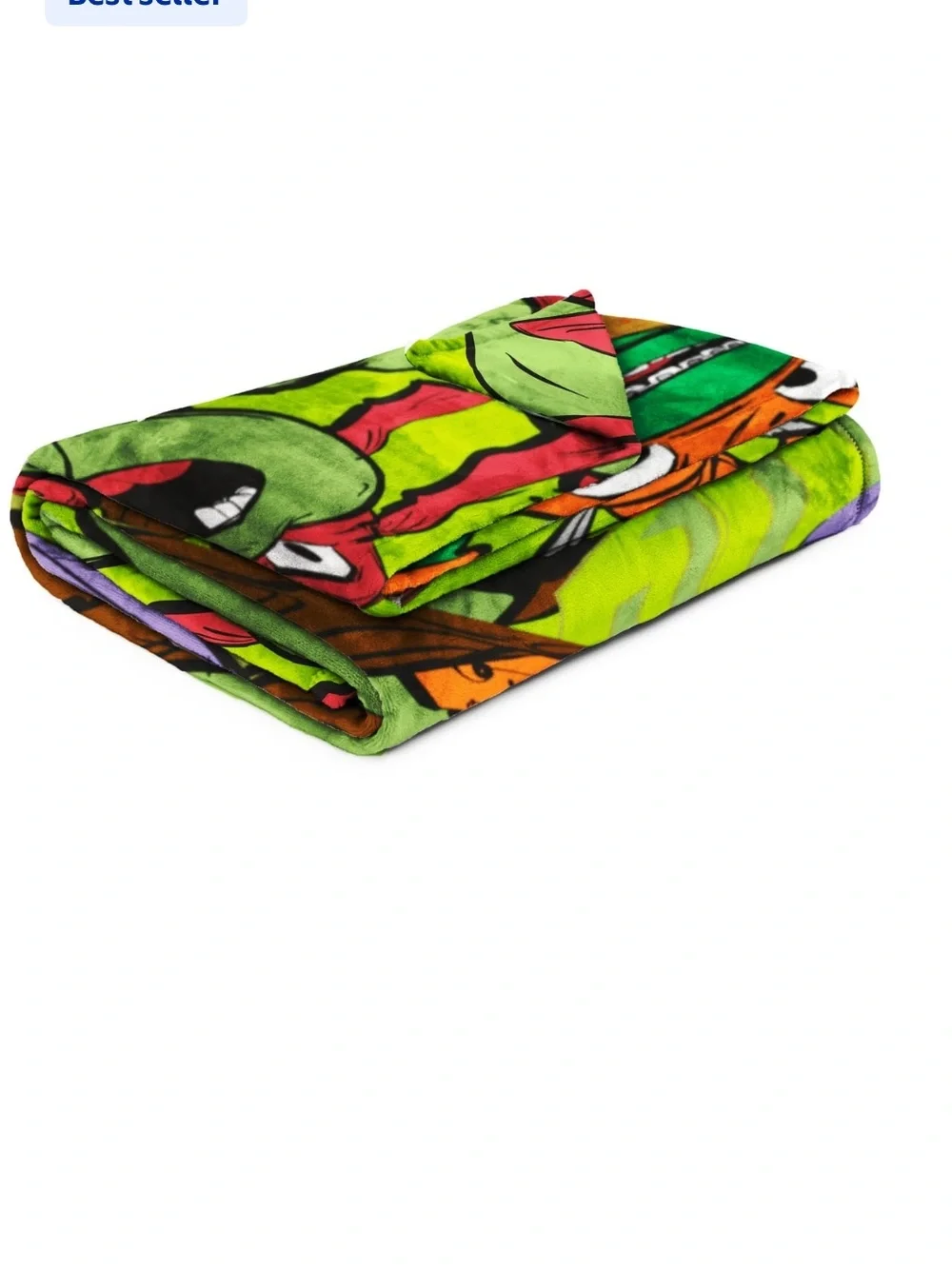 Teenage Mutant Ninja Turtles Kids Twin/Full Blanket, 62 x 90, Microfiber, Blue,